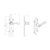 LUDLOW™  Fleur de Lys Lever on Lock Plate - Image 2